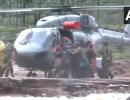 Kerala landslide: Man clinging to boulder rescued