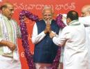 BJP's vote share slumps, Cong scores better than 2019