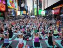 PIX: Yoga at New York's Times Square