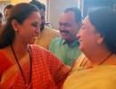 Supriya Sule, Ajit's wife meet amid poll face-off buzz