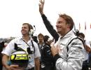 Button and Brawn celebrate F1 title double