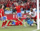 Swiss make history, upset Spain