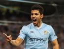 Debutant Aguero nets twice as City down Swansea