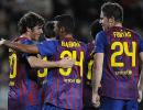 PIX: Barca young guns rout BATE, Chelsea through to last 16