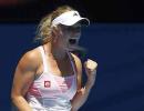 Wacky Wozniacki bounces into Melbourne quarters