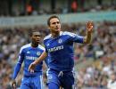 Lampard treble fires Chelsea, Spurs beat Arsenal