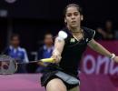 Saina Nehwal tames Tine Baun to enter semi-finals