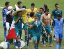 Football: Peralta double helps Mexico shock Brazil