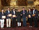 President felicitates Olympic medal winners