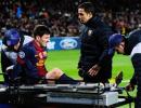 Barcelona confirm Messi only has bruised left knee