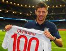 Gerrard makes 100th appearance for England