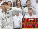 Schumacher fans hail their departing hero