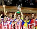 Falcao hat-trick leads Atletico to Super Cup win