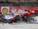 Alonso, Hamilton crash out of Belgian GP