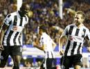 Ba double earns Newcastle draw at Everton