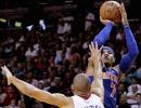 NBA: Anthony's 50 points fires playoff warning shot to Heat