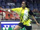 Saina, Sindhu in third round of World badminton; Kona-Vishnu exit