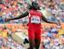 Reese wins record third long jump crown at worlds