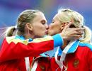 Podium kiss was not meant to back gay rights: Russian athlete