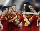 Pedro double helps Spain beat Uruguay