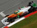 Sutil and Bianchi in Force India test