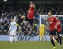 EPL Photos: United beat QPR as title comes into focus