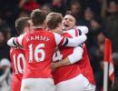 EPL Photos: Arsenal rally to hammer West Ham to shreds