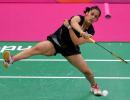 Easy win for Saina, Praneeth stuns Hashim