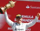 British F1 Grand Prix: Rosberg wins after Vettel retires