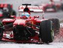 Alonso suffers early exit in 200th race