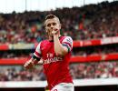 EPL PHOTOS: Superb Wilshere puts Arsenal back on top of table