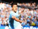 EPL: Aguero paints Manchester blue after crushing United in derby tie