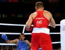 CWG PHOTOS: Vijender settles for silver as Indian boxers fail to win gold