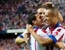 La Liga: Miranda and Mandzukic lead champions Atletico home