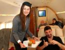 PHOTOS: Ivanovic takes flight; turns stewardess!