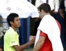 Somdev advances in Dubai after Del Potro retires hurt