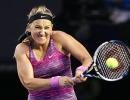 Azarenka chomps down Meusburger to reach fourth round