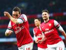 EPL PHOTOS: Arsenal, City forge ahead, Liverpool held by Villa