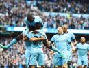 Soccer Roundup: Aguero sizzles for City in derby; Barca lose again