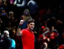 Old master Federer tames Nishikori at Tour Finals