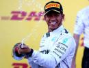 Hamilton wins as Mercedes take constructors' title