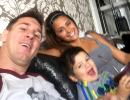 Messi posts selfie with girfriend and son Thiago