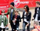 London Marathon: Beckhams, Button, Paula step out in style