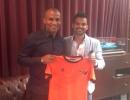 Malouda joins Delhi Dynamos during EPL game