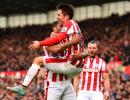 Stoke beat Manchester United to pile misery on Van Gaal