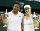 Paes-Hingis win mixed doubles title at Wimbledon