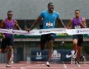 Gatlin sends Bolt a warning after winning 200m in 19.57 at US trials