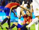 Football friendlies: Spain down England; Double for Dutchman Robben