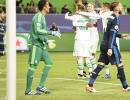 Champions League PIX: Wolfsburg shock Real; City draw against PSG