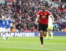 United edge Everton to enter FA Cup final after Martial's late goal